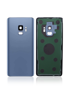Replacement Back Cover Glass With Camera Lens Compatible For Samsung Galaxy S9 (Coral Blue)