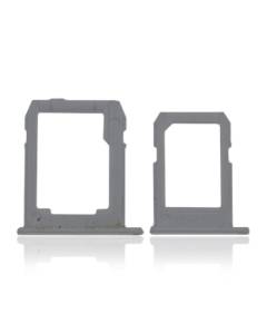 Replacement Sim And SD Card Tray Compatible For Samsung Galaxy Tab S2 8.0" (T715 / T719) (3G Version) (2 Piece Set) (White) 