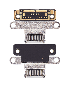 Replacement Charging Port Compatible For iPad Pro 11"(18/20/21/22)/Pro 12.9"(18/20/21/22)(Soldering)(Silver)(10 Pack)